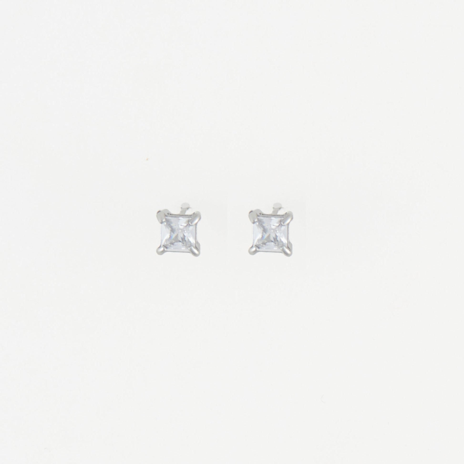 Narelle Waterproof 5mm Square Cubic Zirconia Stud Earrings
