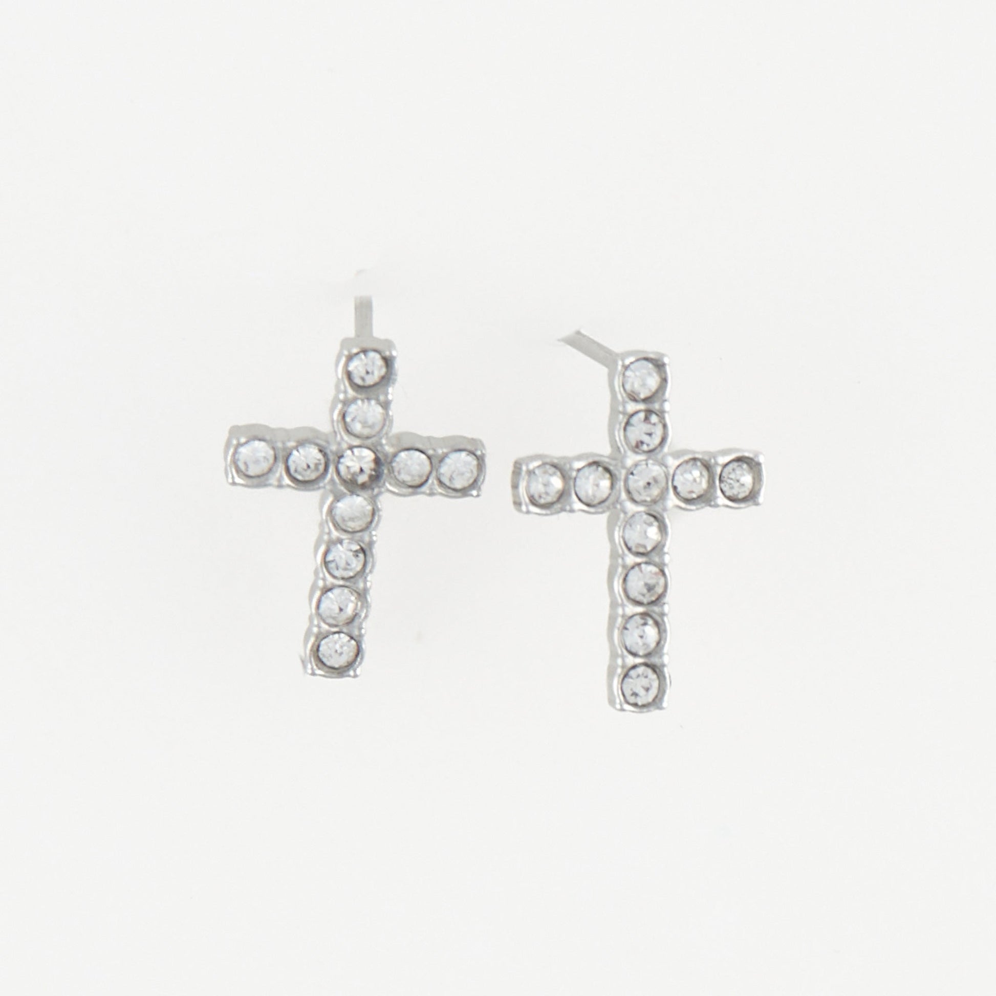 Narelle Waterproof Pave Cross Stud Earrings