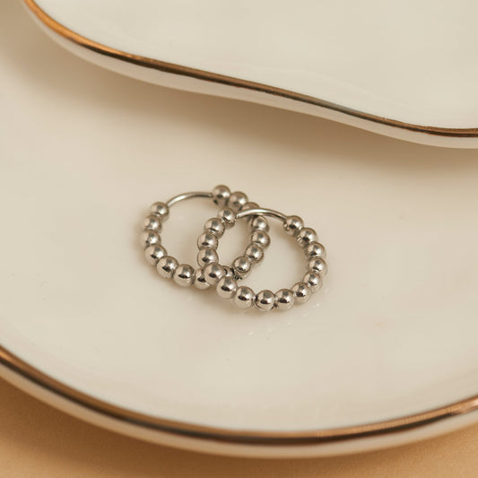 Narelle Waterproof Beaded Hoop Earrings