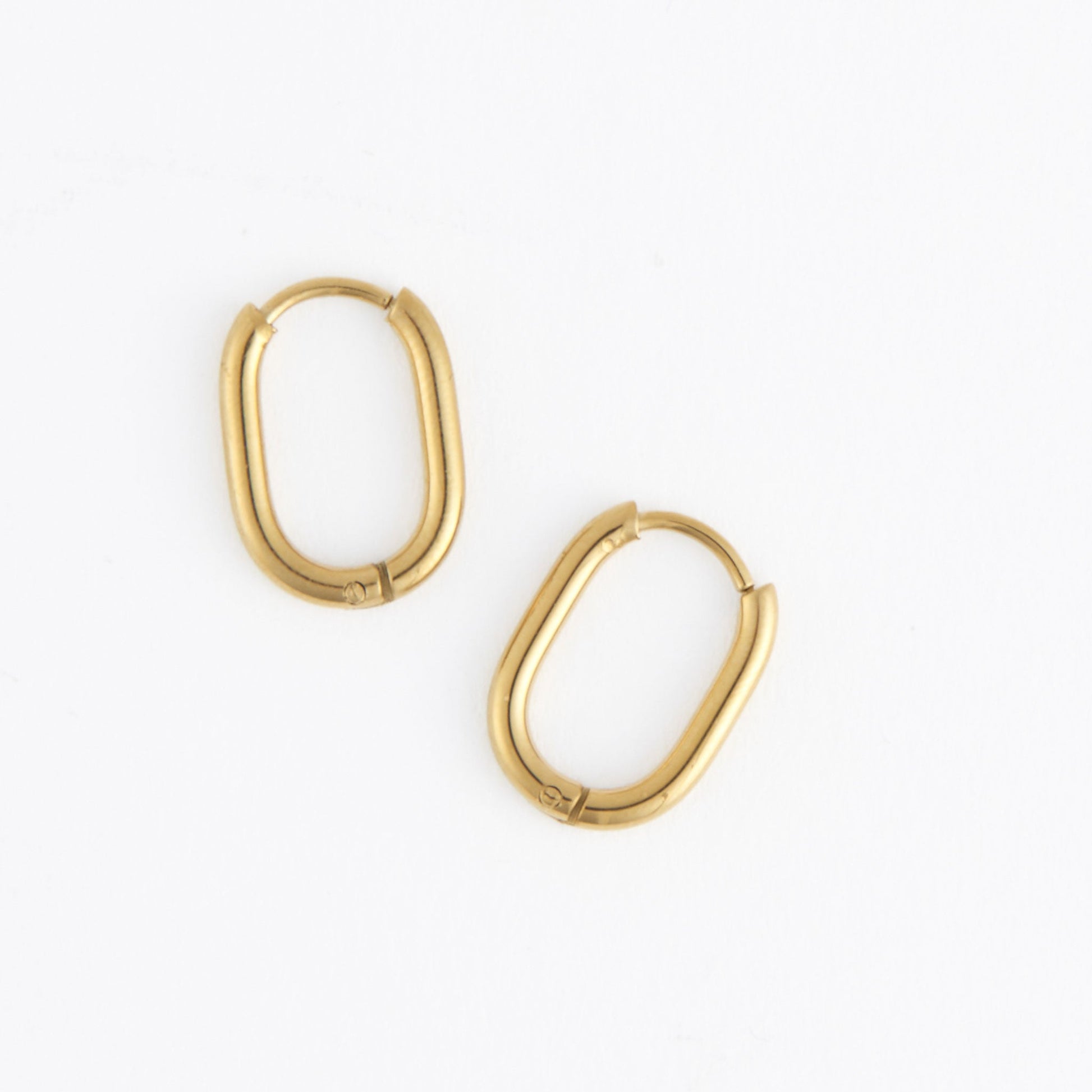 Narelle Waterproof Oval Huggie Hoop Earrings