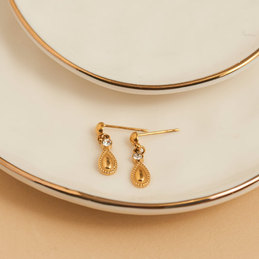 Narelle Waterproof Teardrop Dangle Stud Earrings