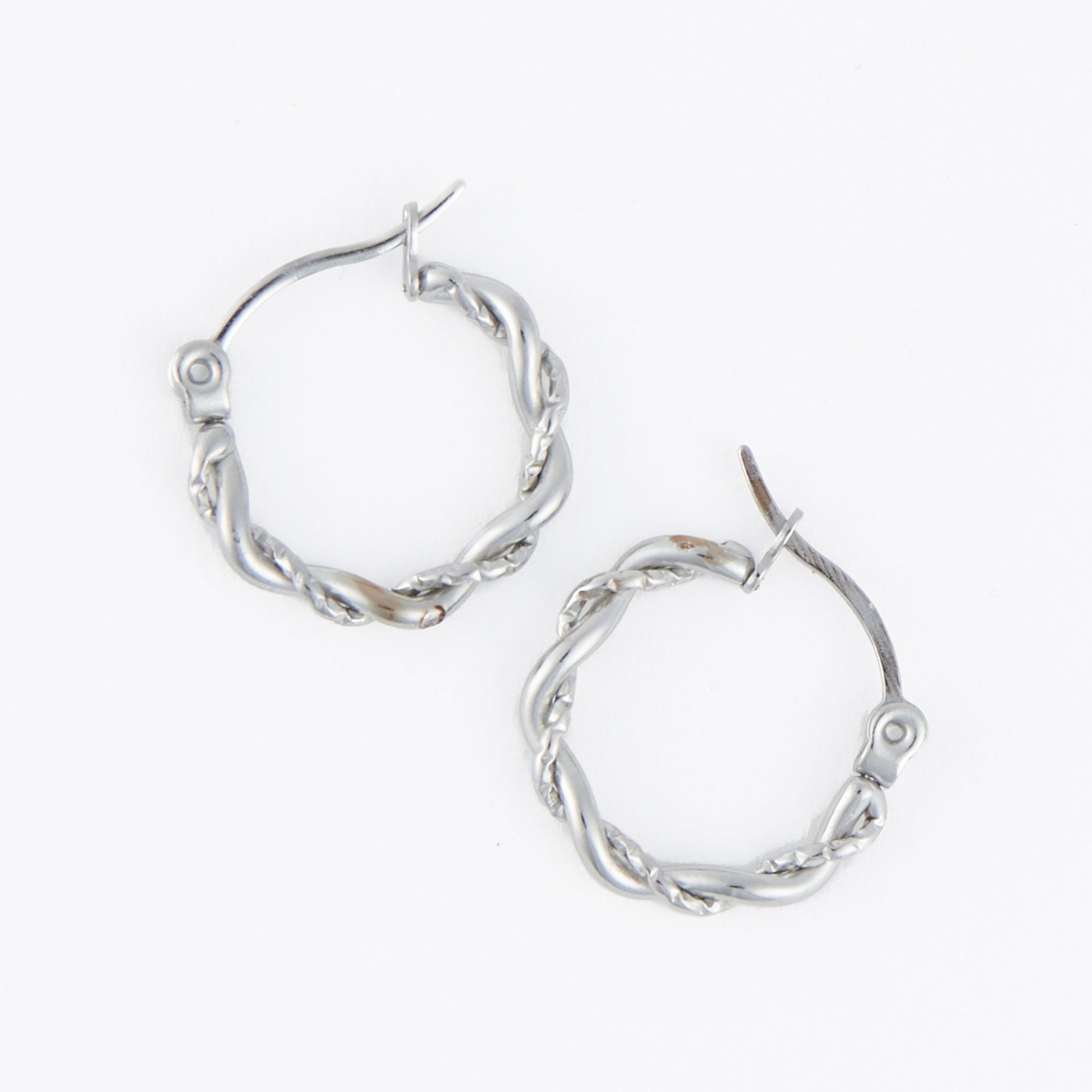 Narelle Waterproof Twisted Hoop Earrings