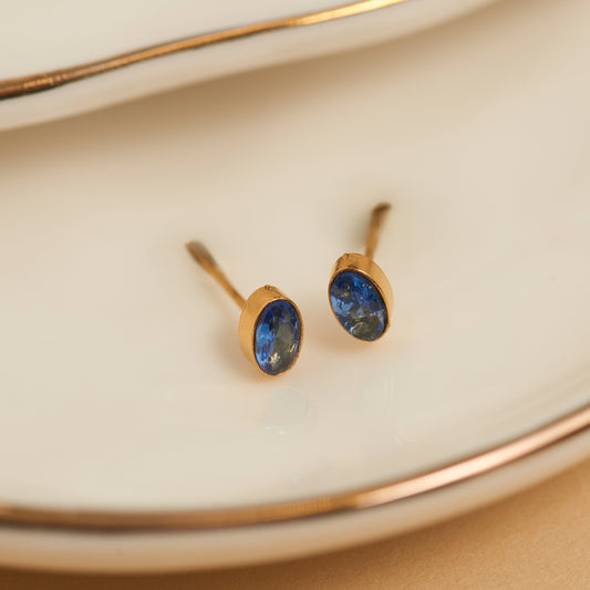 Narelle Waterproof Oval Gem Stud Earrings