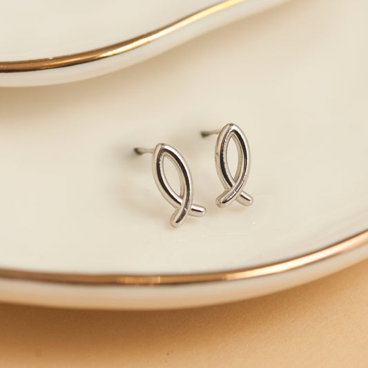 Narelle Waterproof Ichthys Stud Earrings