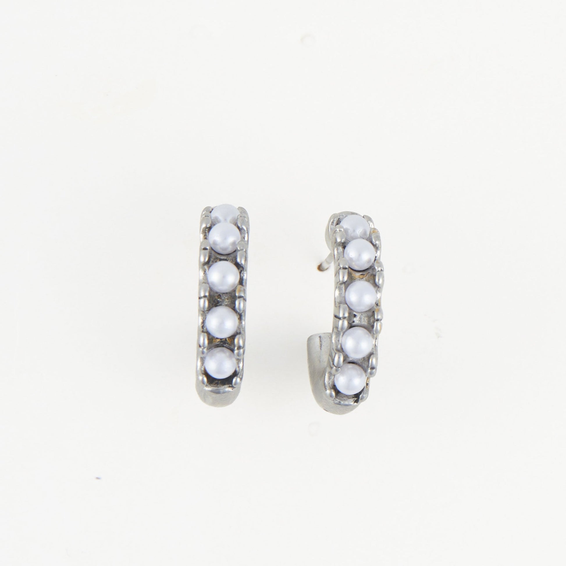 Narelle Waterproof Pearl C-Hoop Earrings