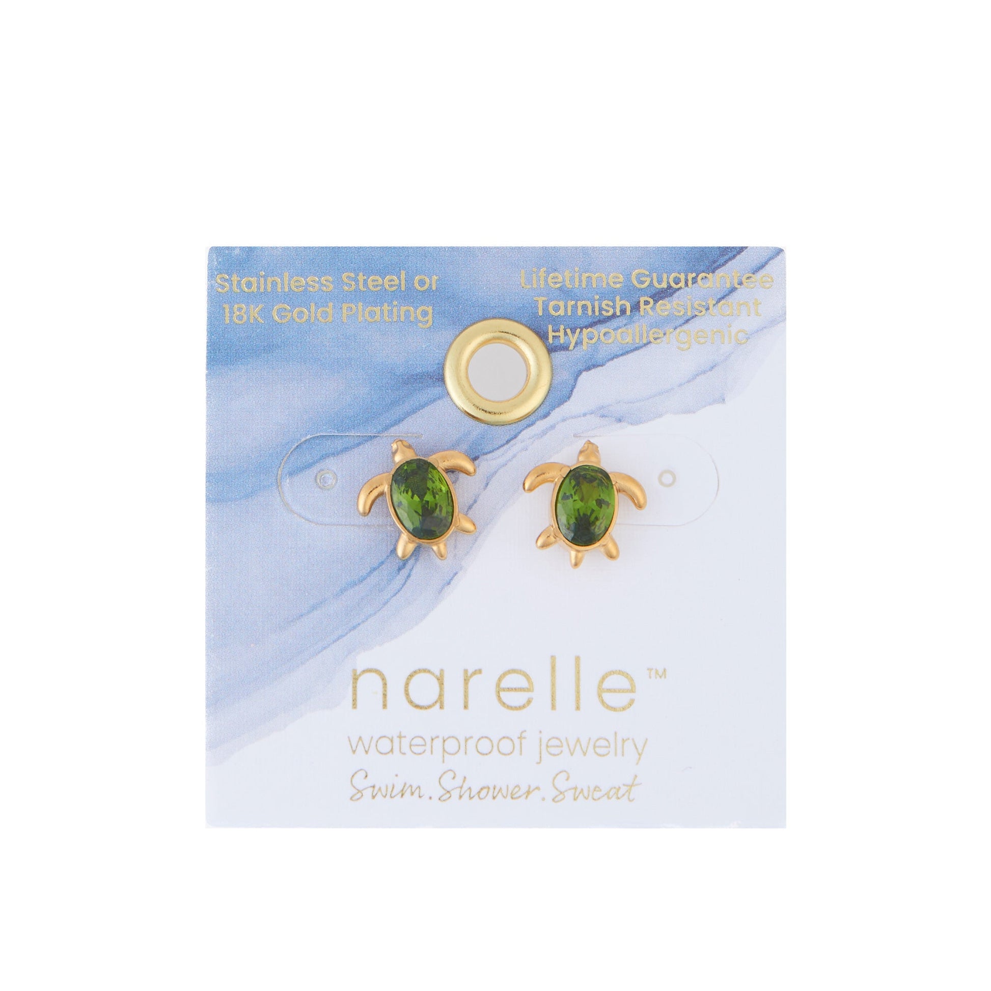 Narelle Waterproof Turtle Stud Earrings