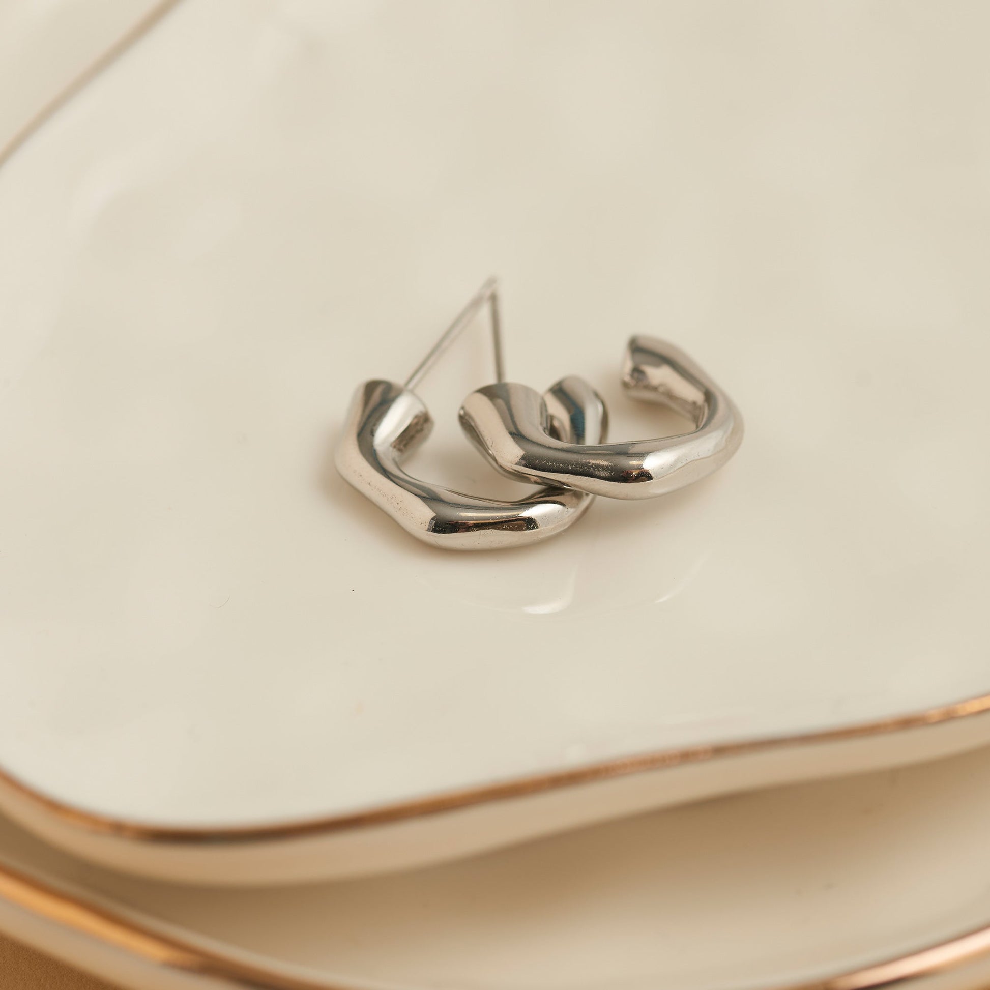 Narelle Waterproof Bamboo C-Hoop Earrings