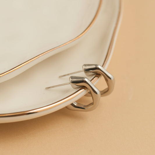Narelle Waterproof Bamboo C-Hoop Earrings