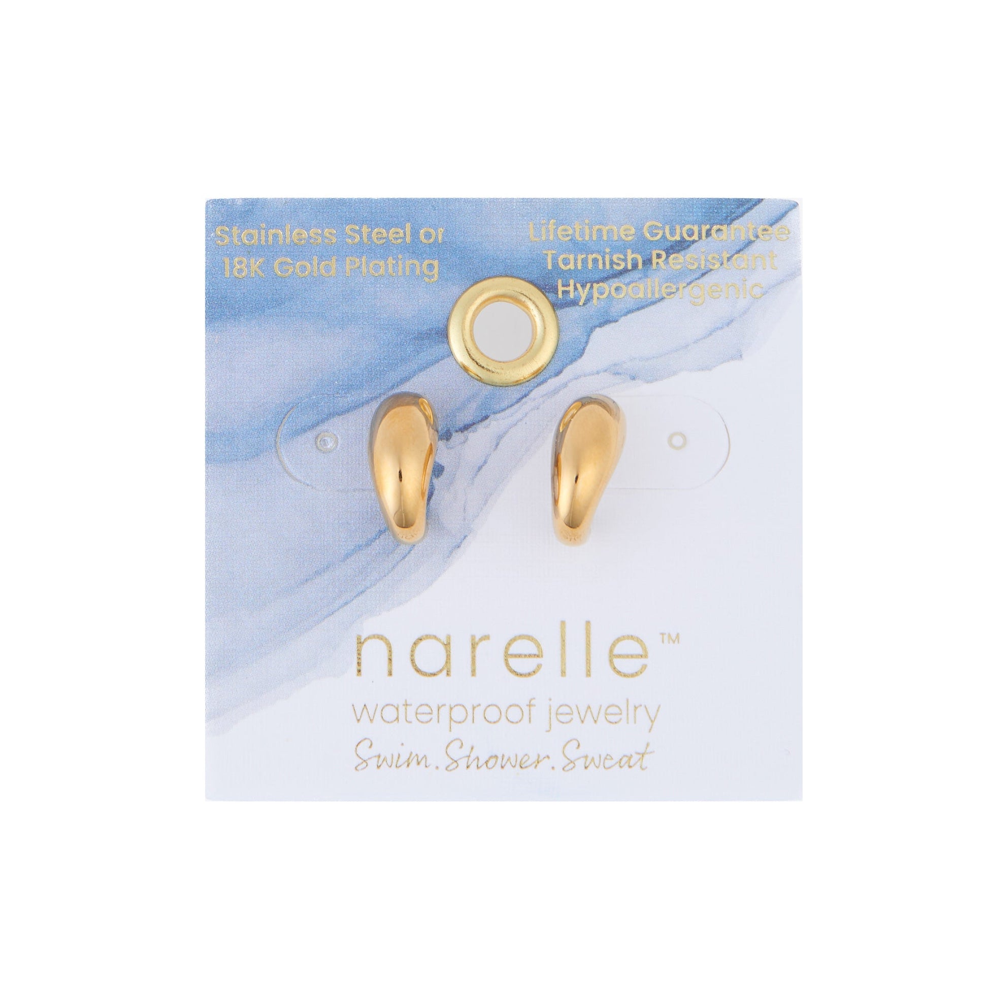 Narelle Waterproof Half Loop Hoop Earrings