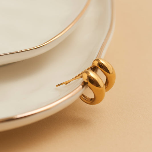 Narelle Waterproof Half Loop Hoop Earrings