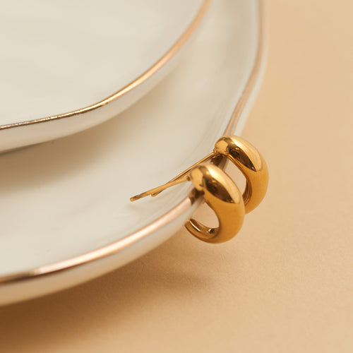 Narelle Waterproof Half Loop Hoop Earrings