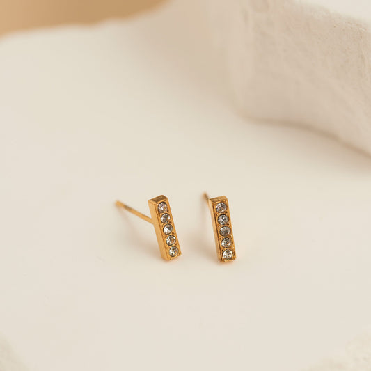 Narelle Waterproof Gem Bar Stud Earrings