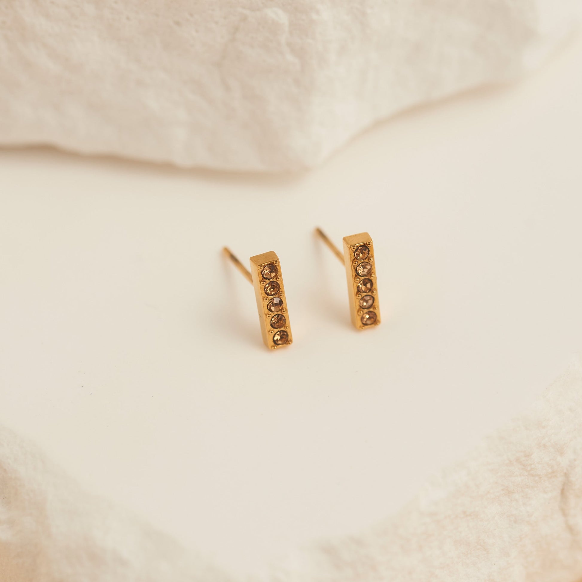 Narelle Waterproof Gem Bar Stud Earrings