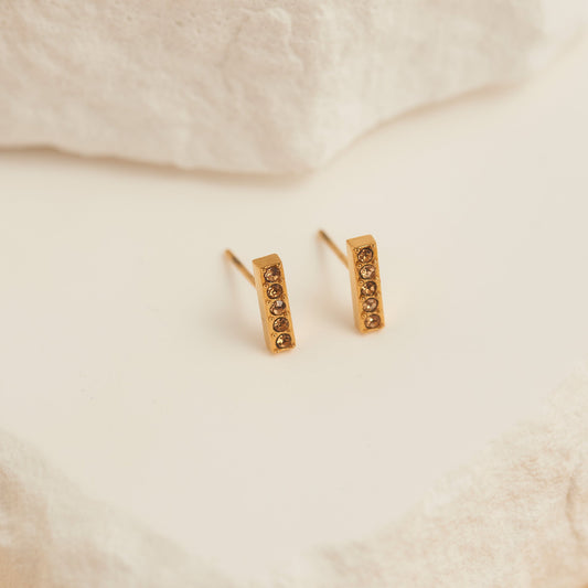 Narelle Waterproof Gem Bar Stud Earrings