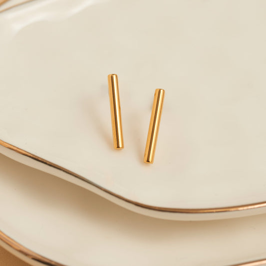 Narelle Waterproof Round Bar Stud Earrings