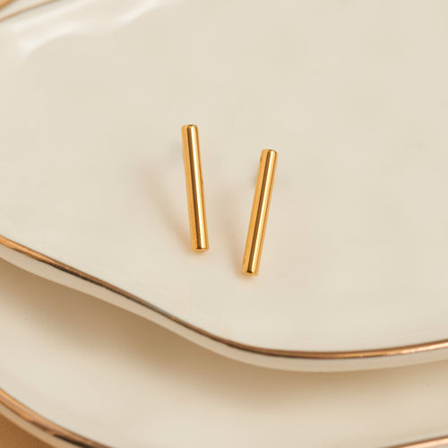 Narelle Waterproof Round Bar Stud Earrings