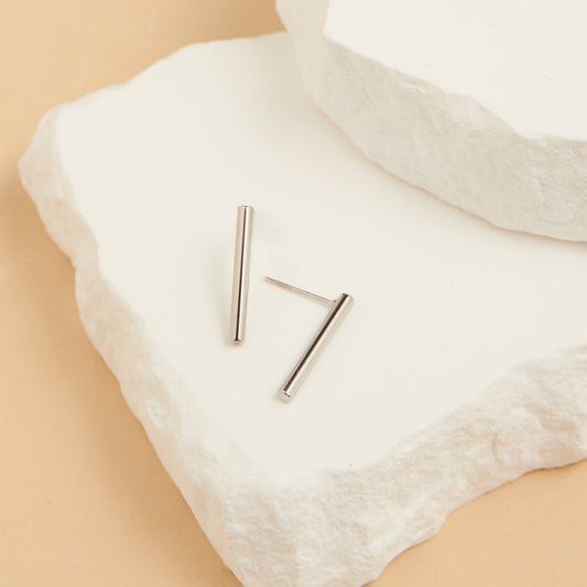 Narelle Waterproof Round Bar Stud Earrings