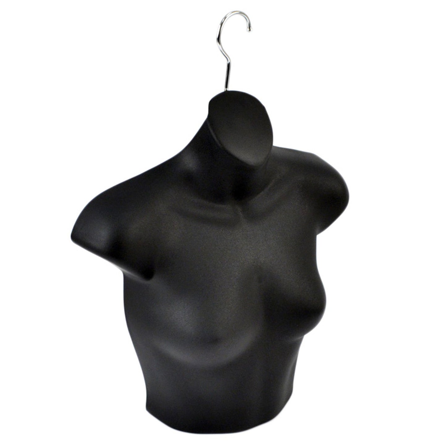 Blk Lg Molded Bust Form W/Hgr