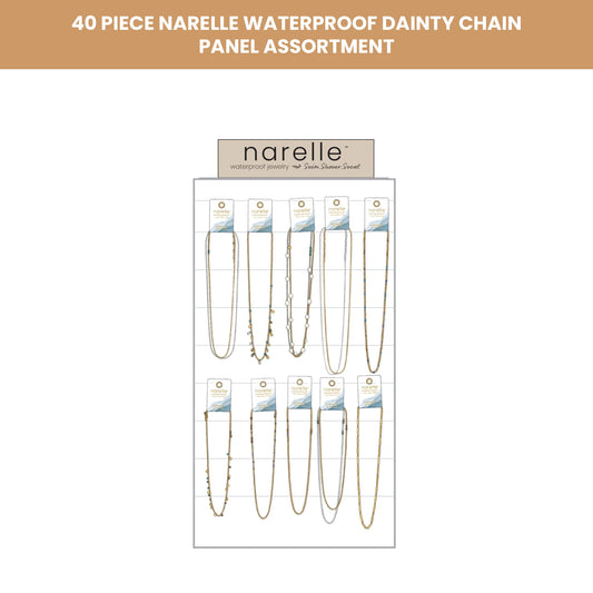 40 Piece Narelle Waterproof Dainty Chain Panel Assortment