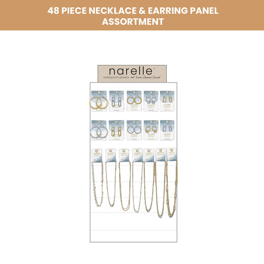 48 Piece Narelle Waterproof Necklace And Earring Panel Assortment