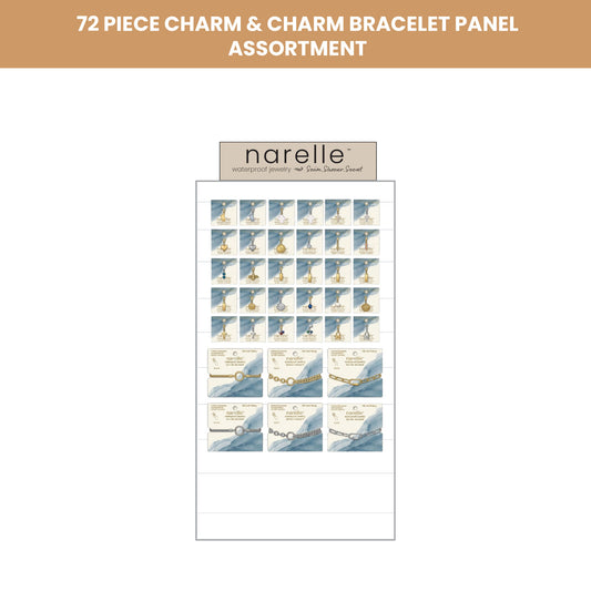 72 Piece Narelle Waterproof Charm And Charm Bracelet Panel Assortment