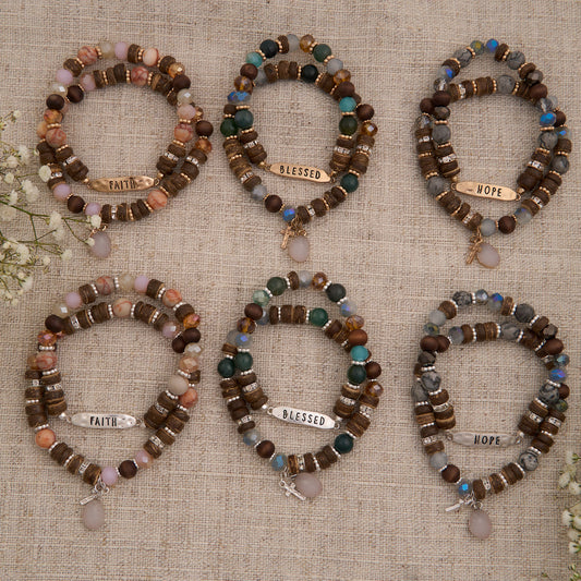 Mixed Stone/Bead Message Br