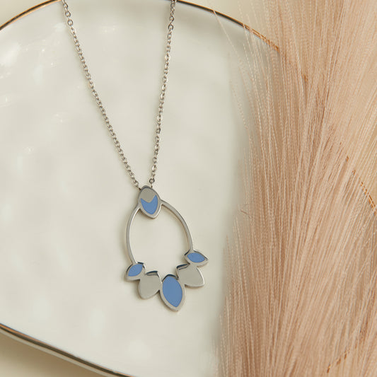 Ss Cut Out Tear Nk - Steel/Blue