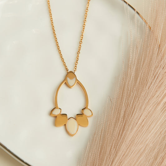 Ss Cut Out Tear Nk - Gold/White