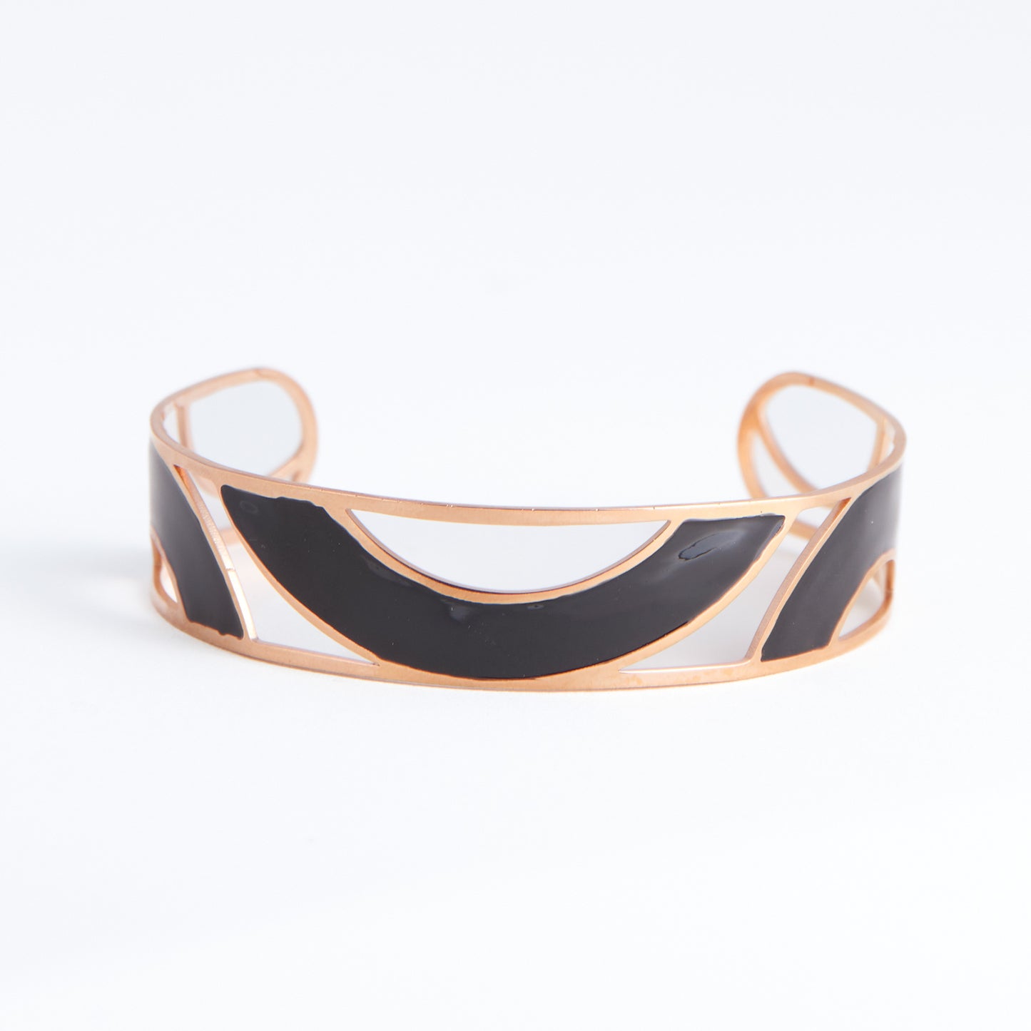 Ss Semi Cir Brace-Rosegold/Blk