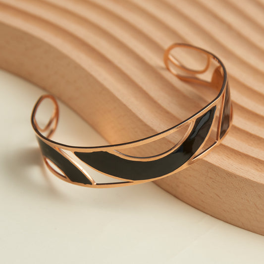 Ss Semi Cir Brace-Rosegold/Blk