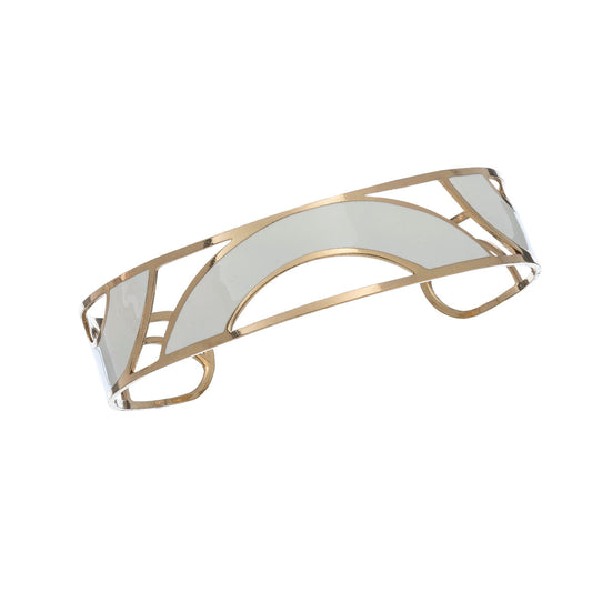 Ss Semi Cir Brace-Gold/White