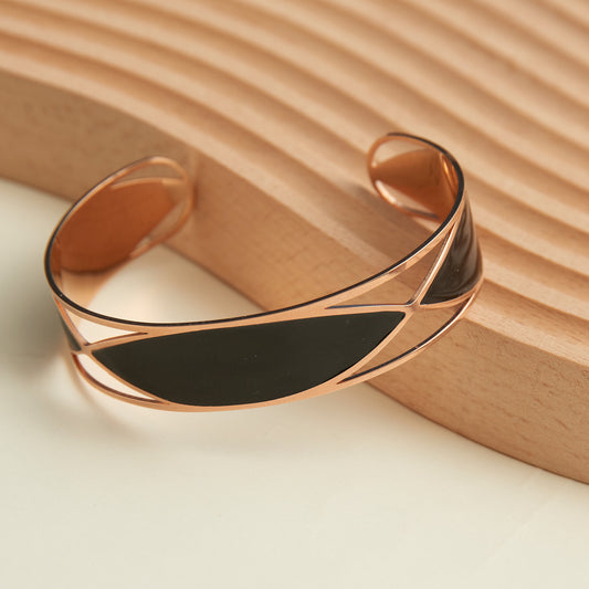 Ss Oval Brace-Rosegold/Black