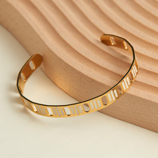 Ss Narrow Brace-Gold/White