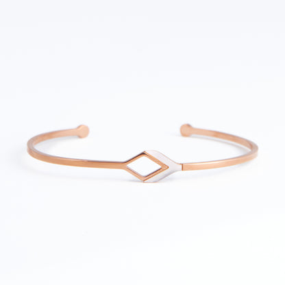 Ss Diamond & Mop Br-Rose Gld