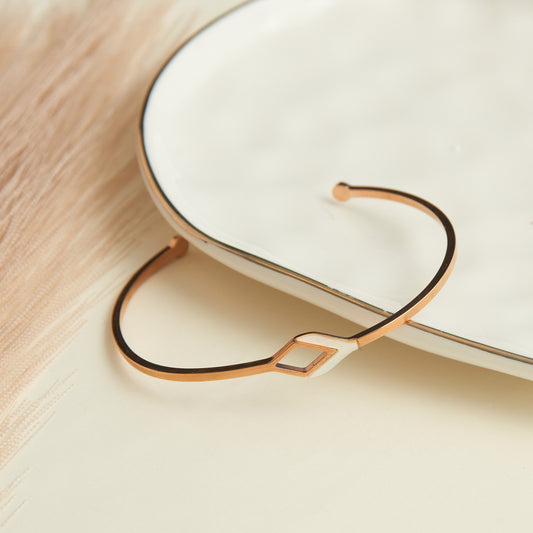 Ss Diamond & Mop Br-Rose Gld