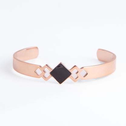 Ss Multi Diamond Br- Rose Gld/Blk