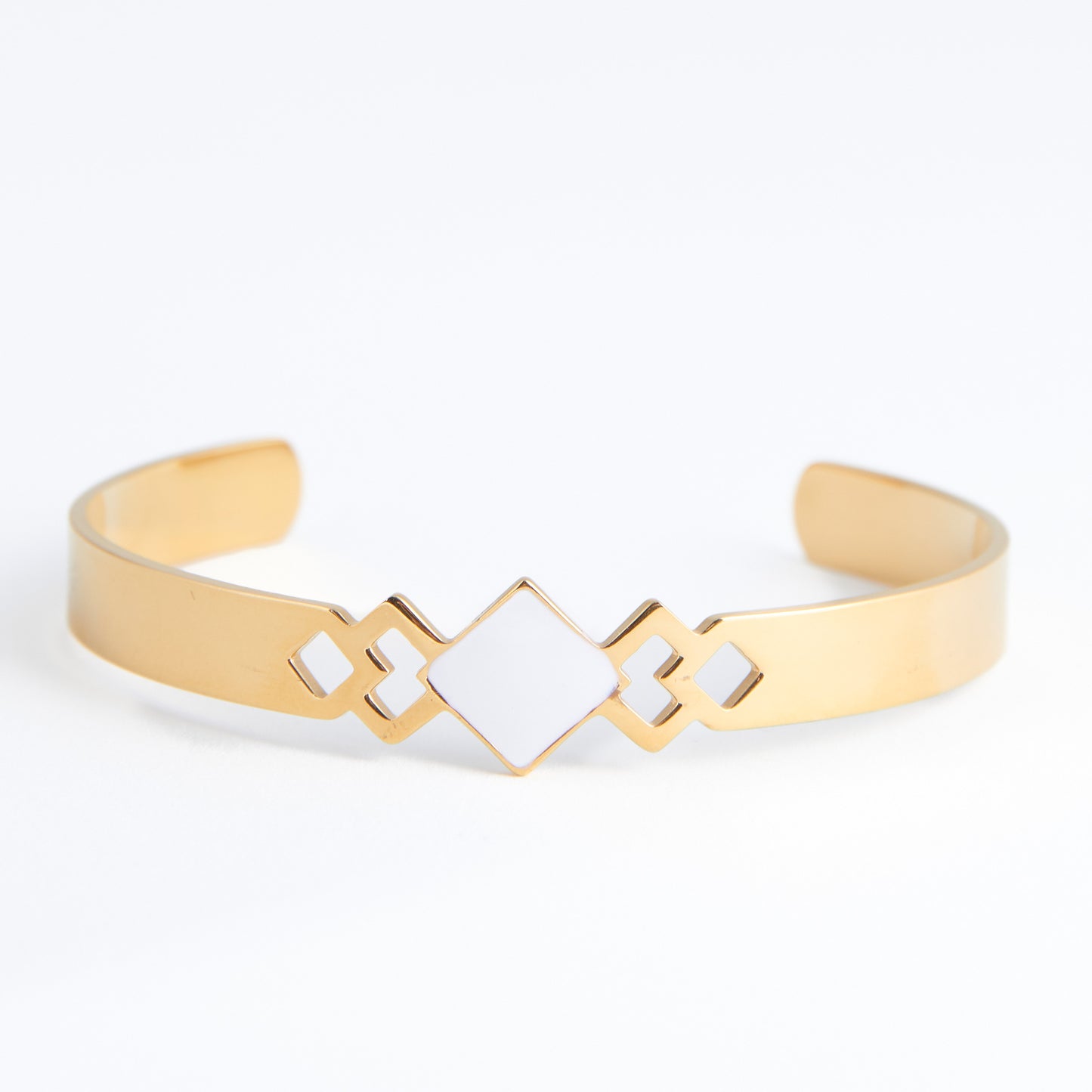 Ss Multi Diamond Br- Gld/White