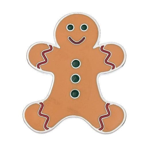 Gingerbread Magnetic Xmas Brooch