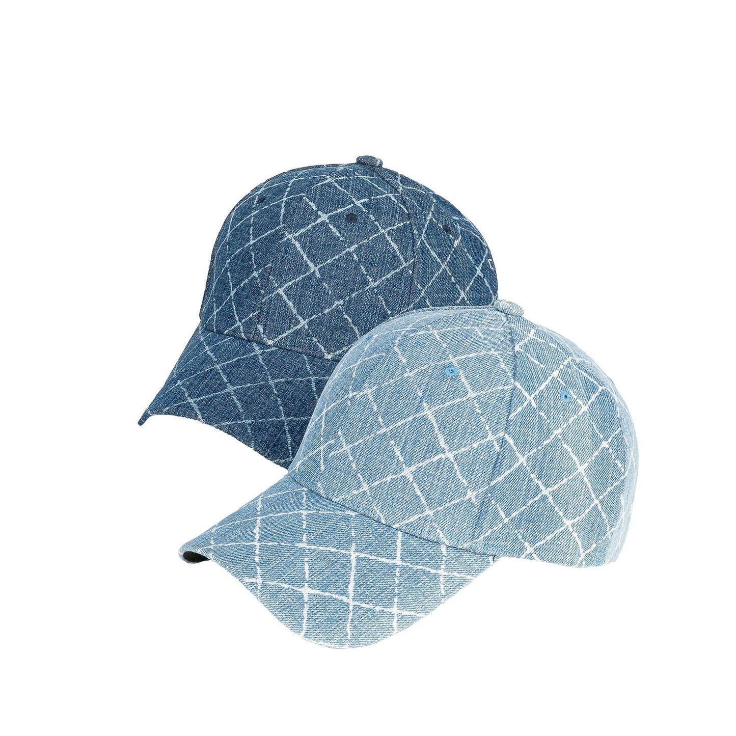 Windowpane Denim Baseball Hat