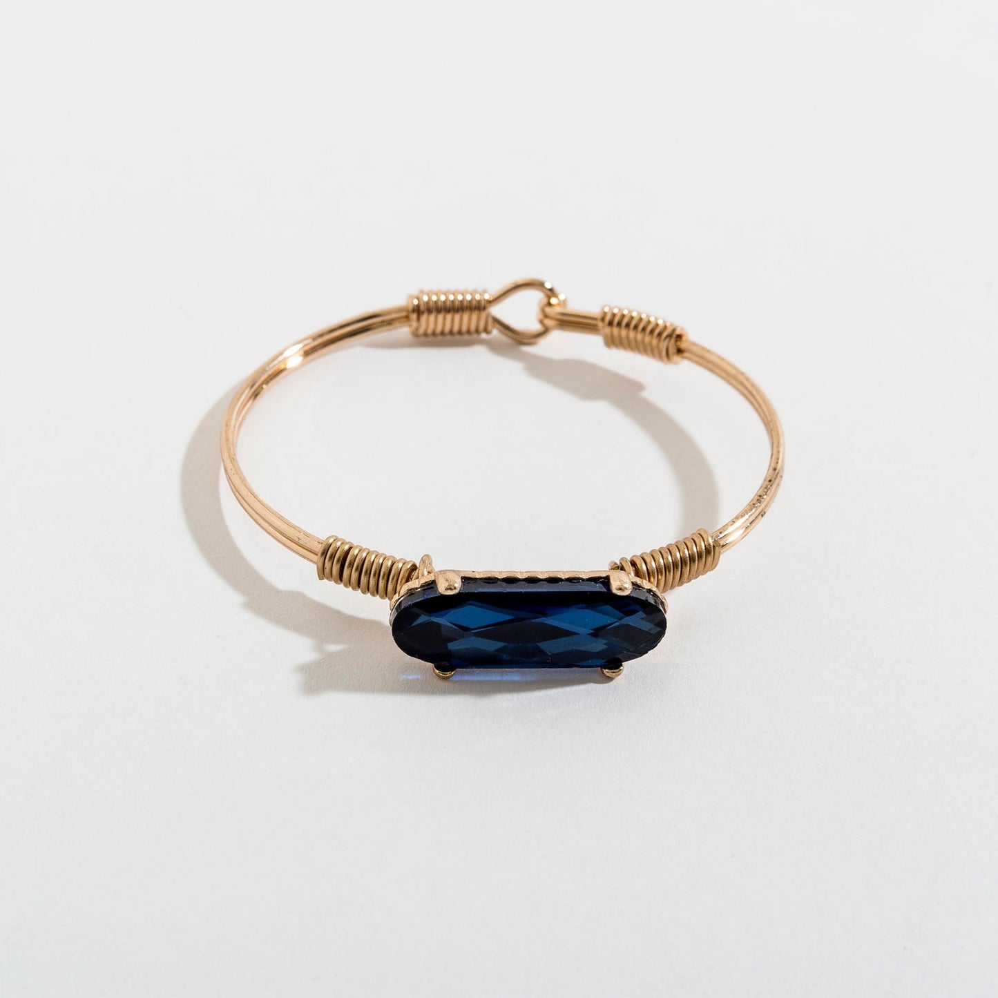 Navy Gemstone Decor Gold Bracelet