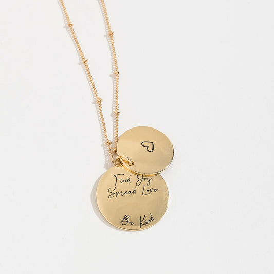 Be Kind Hidden Heart Gold Pendant Necklace