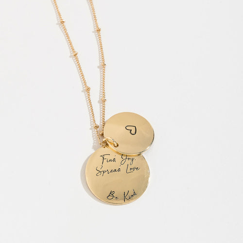 Be Kind Hidden Heart Gold Pendant Necklace