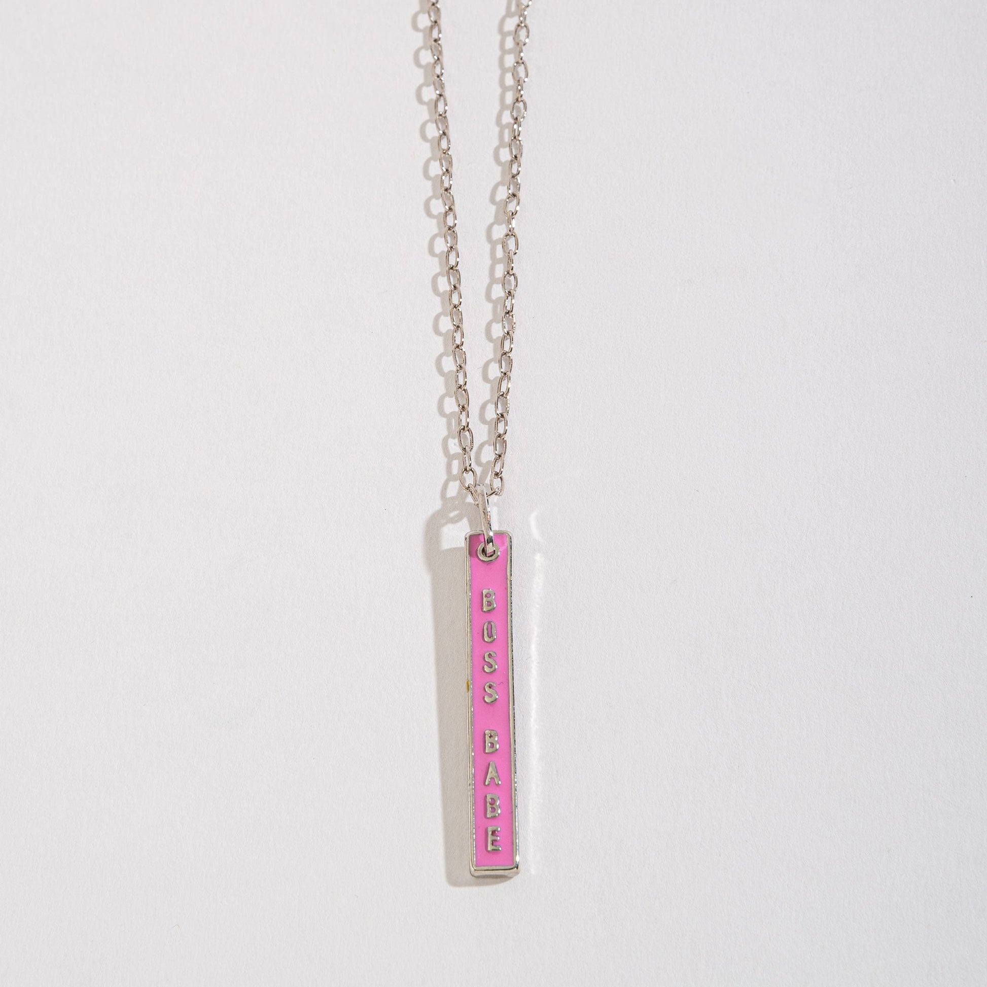 Boss Babe Pendant Bar Necklace