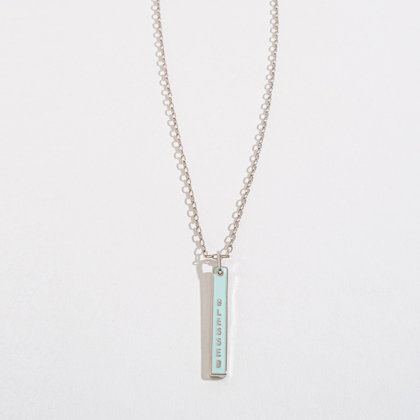 Blessed Pendant Bar Necklace