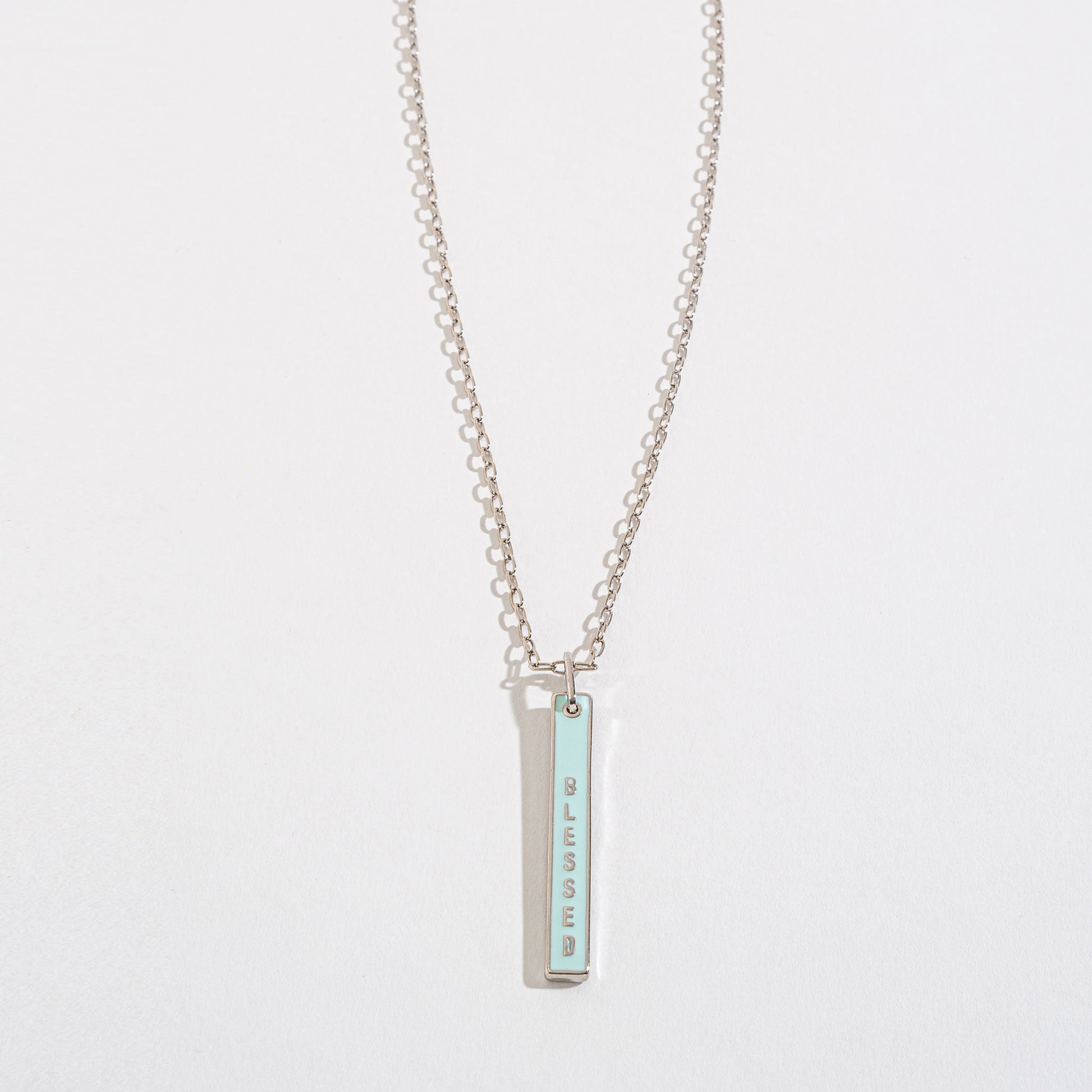 Blessed Pendant Bar Necklace