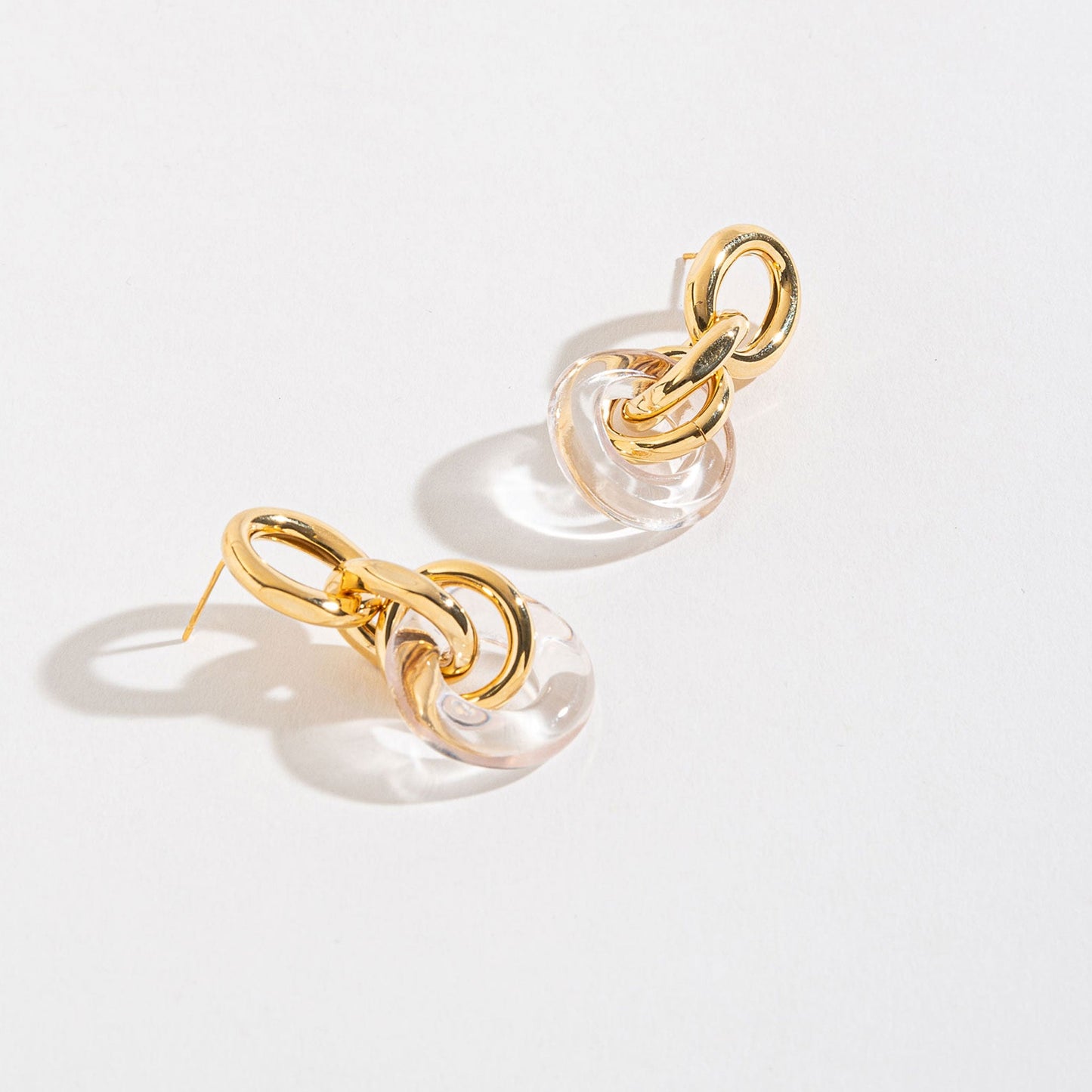 Sienna Circle Link Drop Earrings