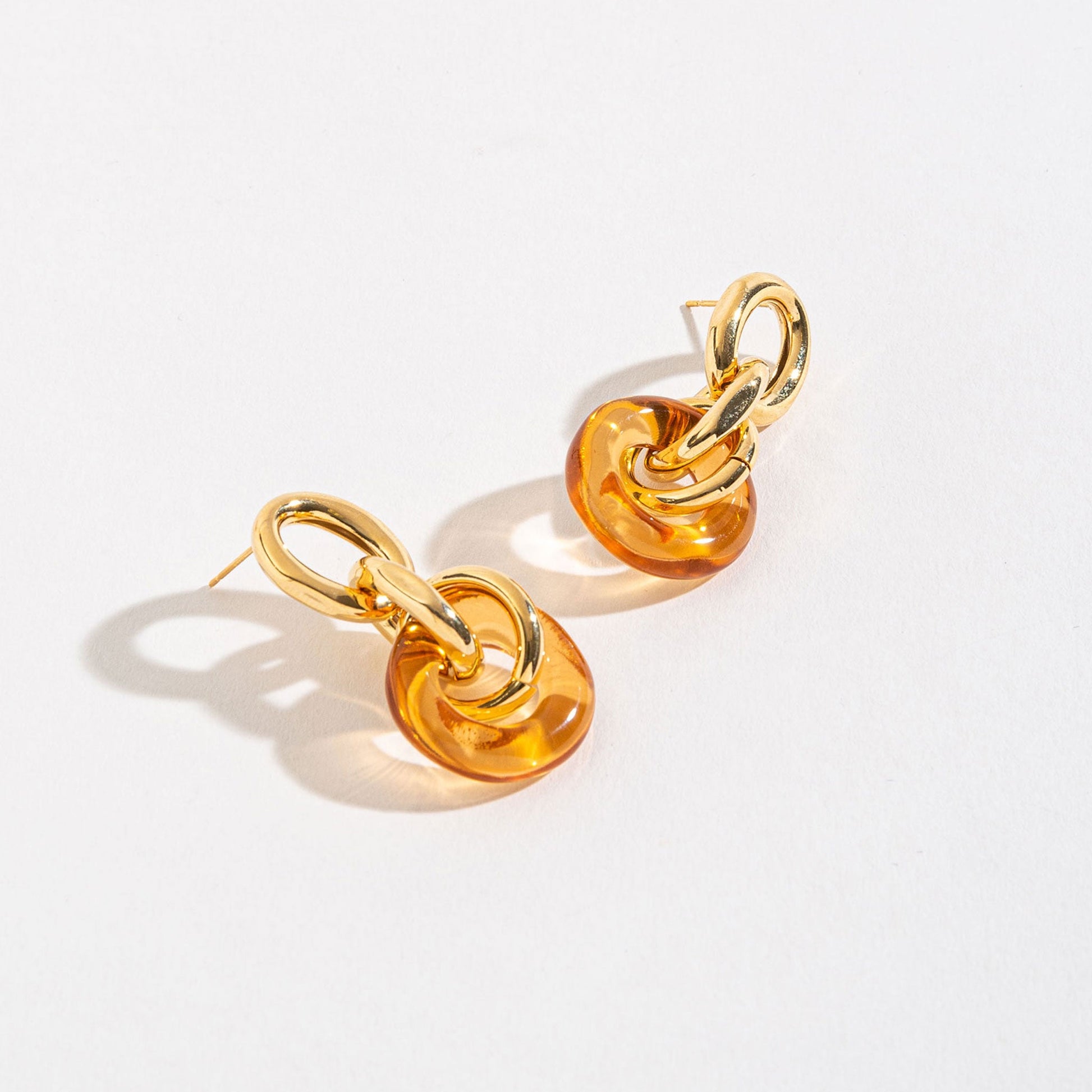 Sienna Circle Link Drop Earrings