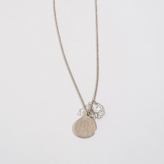 Ivy Hammered Floral Necklace