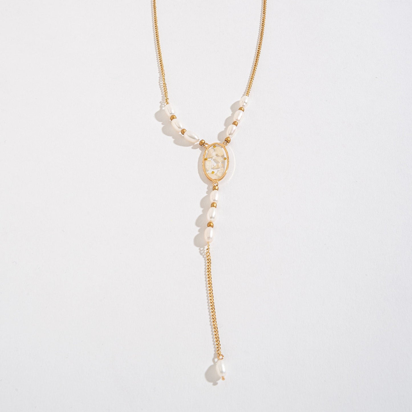 Briar Pearl Floral Y-Necklace