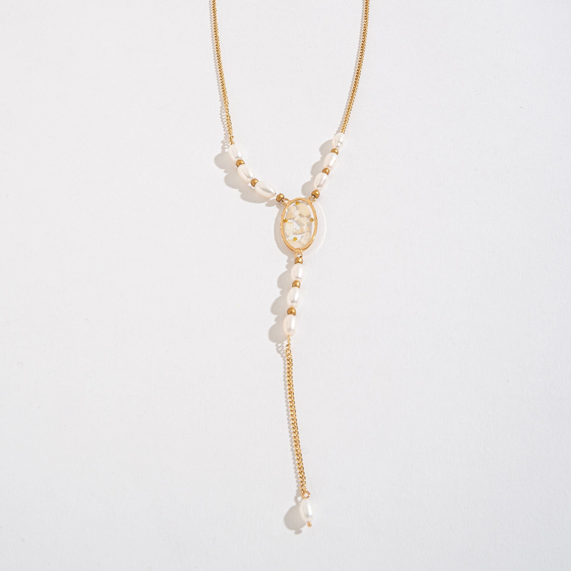 Briar Pearl Floral Y-Necklace